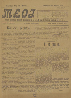 1919 m. birželio 21 d. laikraščio „Młot“, Lietuvos ir Baltarusijos komunistų partijos centrinio komiteto organo, numeris.
