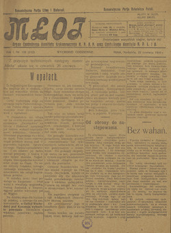 1919 m. birželio 22 d. laikraščio „Młot“, Lietuvos ir Baltarusijos komunistų partijos centrinio komiteto organo, numeris.